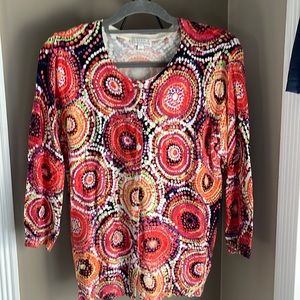 Joseph A multi abstract cardigan L
